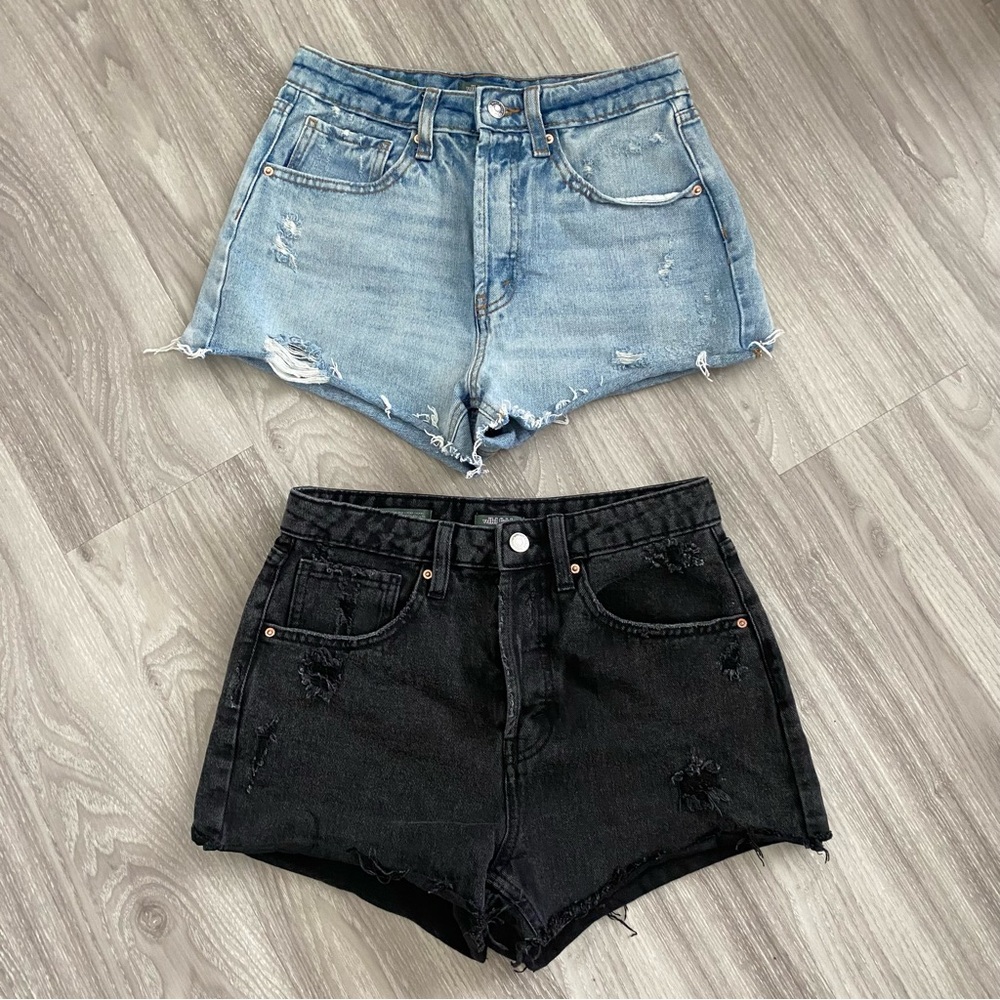 Wild Fable Super High Rise Cut Off Denim Shorts Size 2